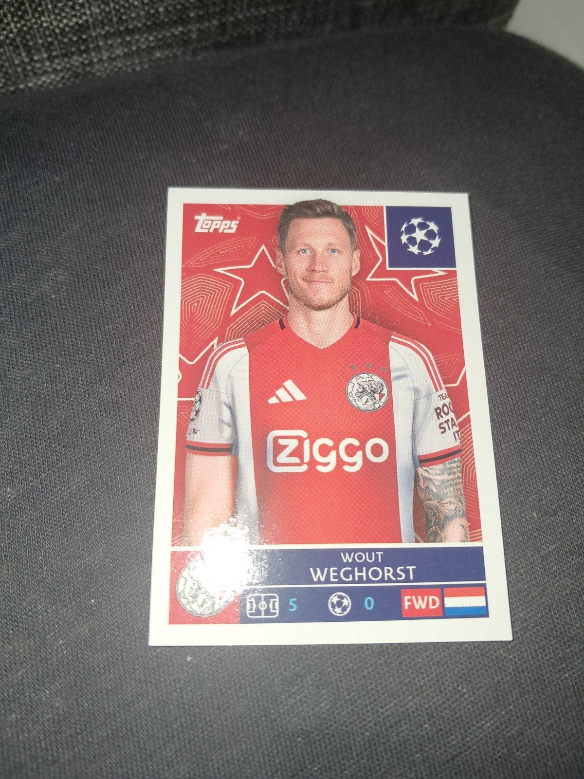 Champions League 2025/26 Wout Weghorst. Topps., Ophalen of Verzenden, Nieuw, Sticker