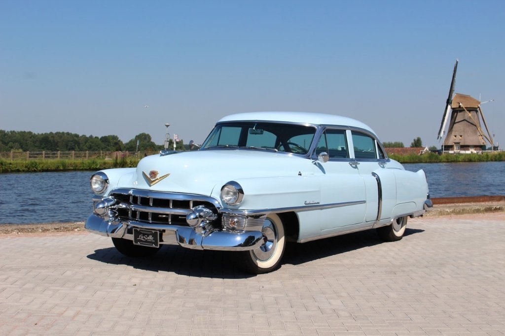 1953 Cadillac Serie 62 Sedan - Topconditie, historie, NL, Auto's, Blauw, Bedrijf, Blauw, Sedan