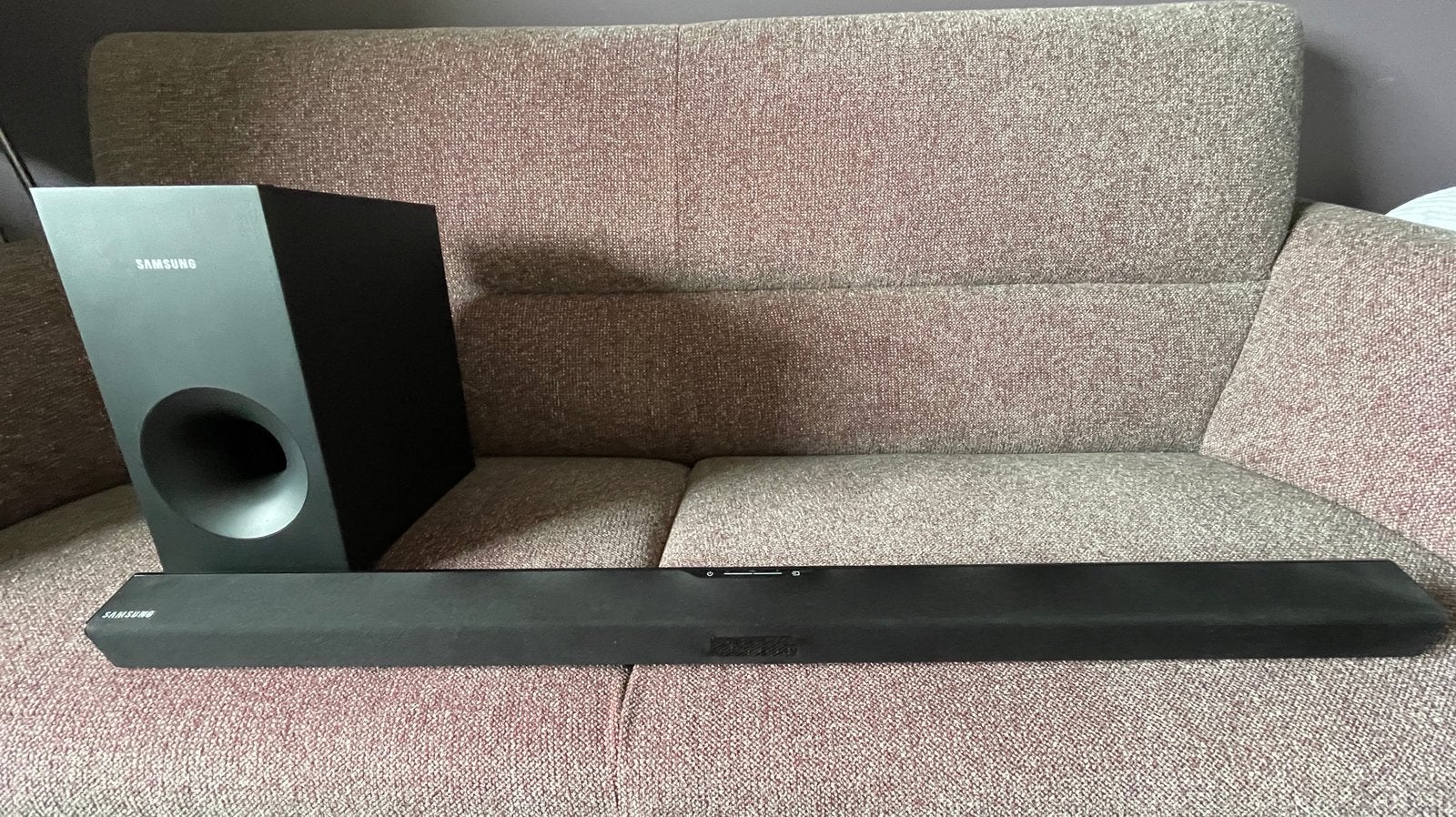 Samsung Soundbar HW-J355 met subwoofer, Ophalen, Bluetooth, Gebruikt