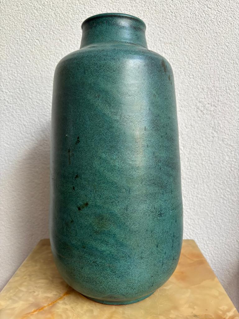 West-Germany vaas vintage 35 cm groen, Ophalen of Verzenden