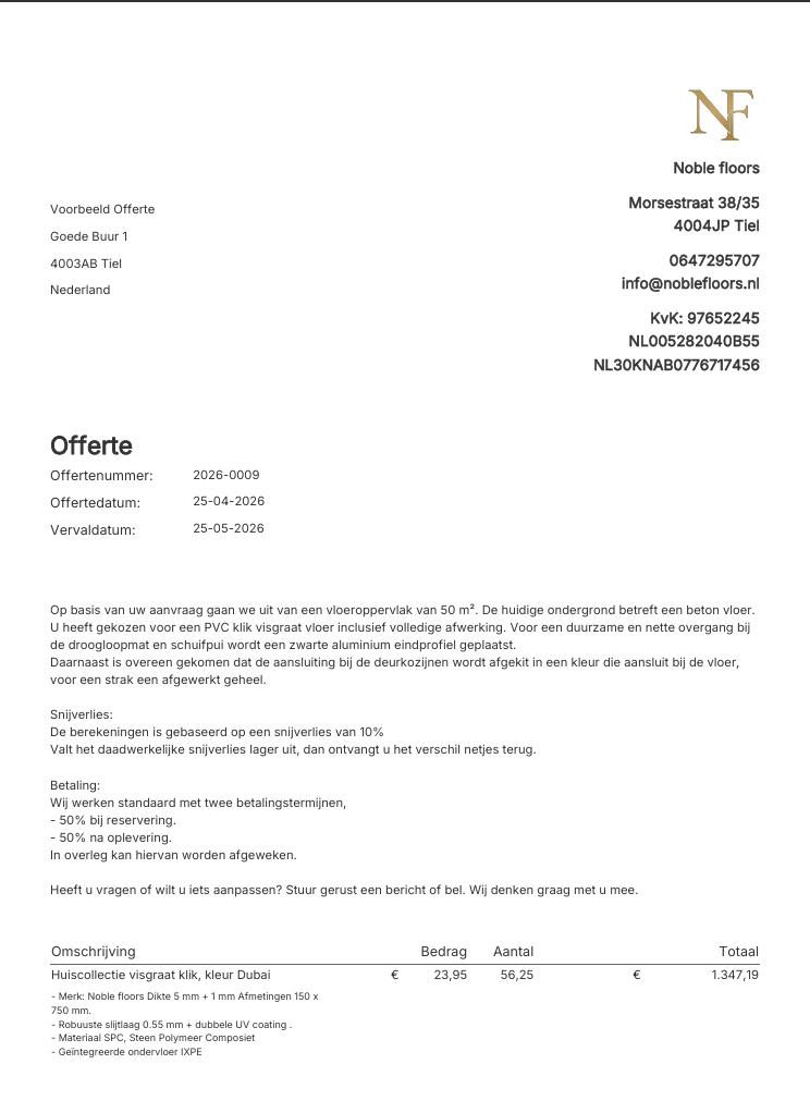 PVC vloer all-in €41,95 | incl leggen & plinten, Crème, 75 m² of meer, Overige typen, Nieuw