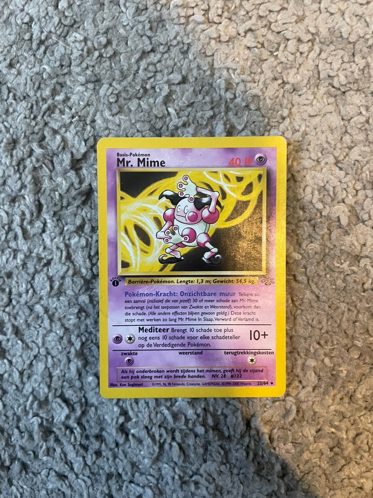 Mr. Mime - first edition (22/64) Nederland, Ophalen of Verzenden, Zo goed als nieuw