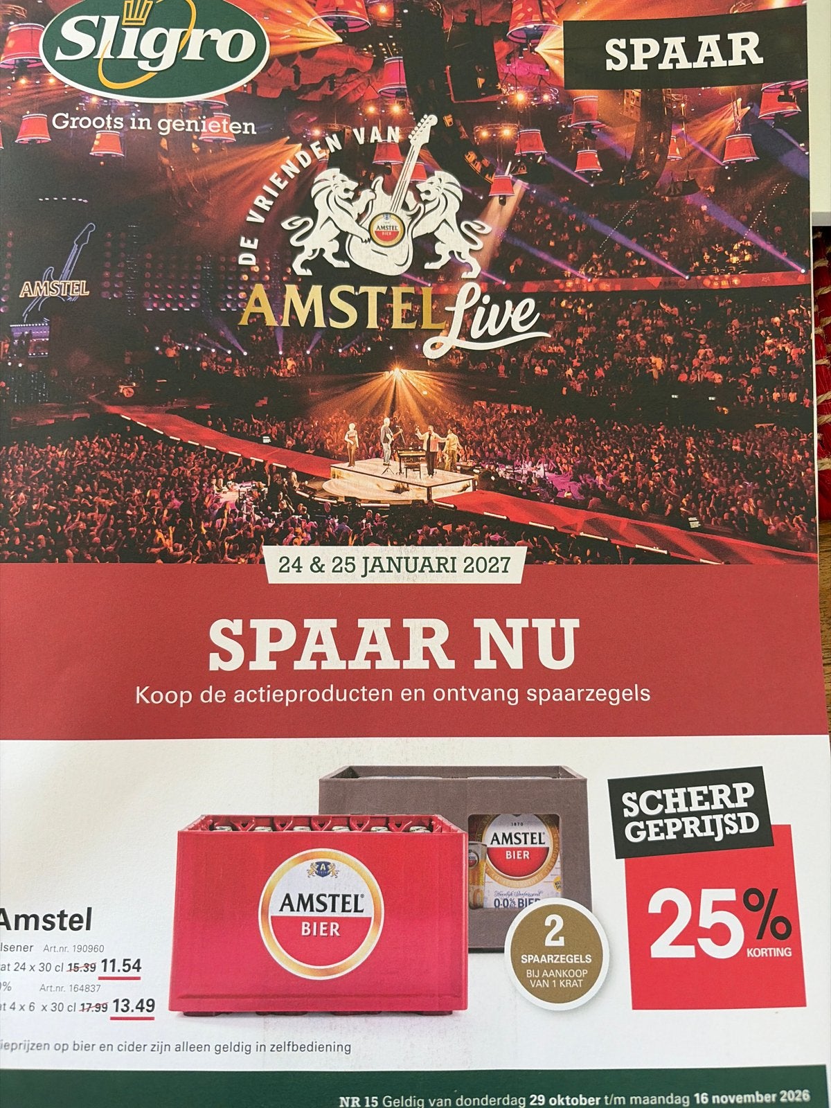 GEZOCHT: Vrienden van Amstel - Sligro zegels, Twee personen