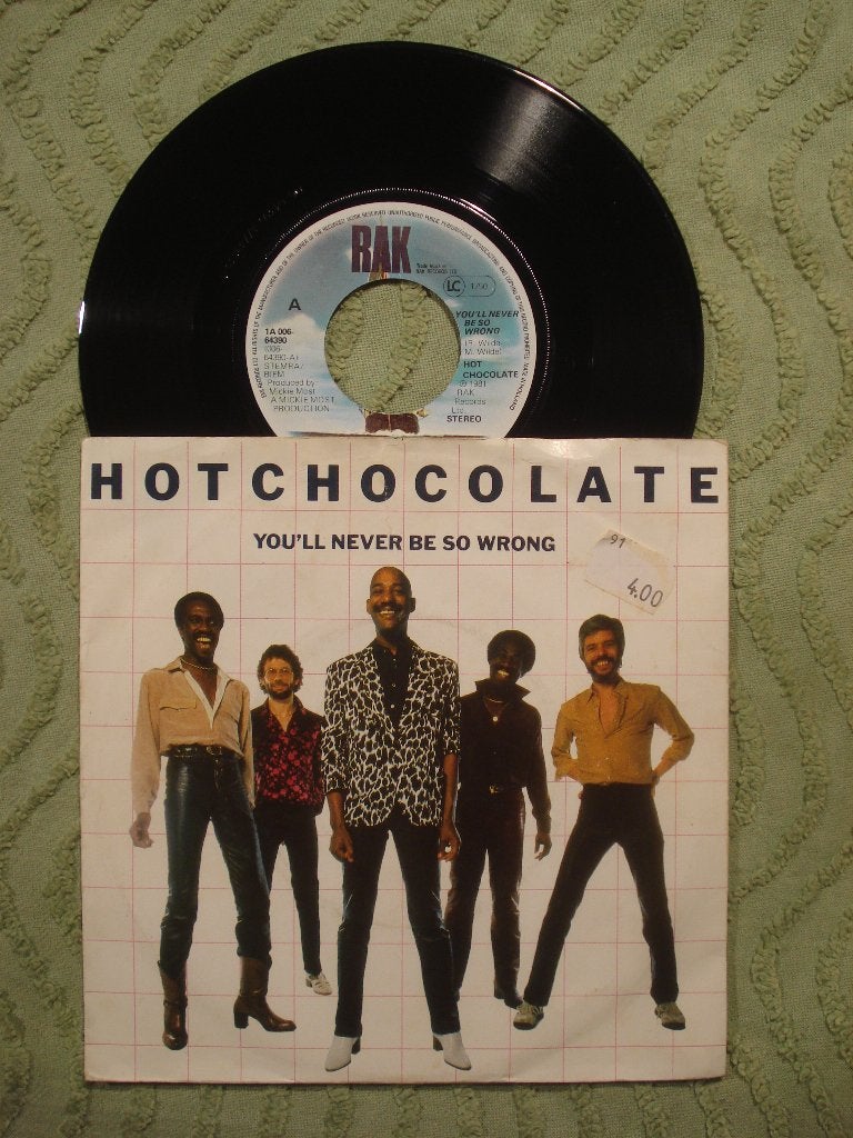 Hot Chocolate 7" Vinyl Single: ‘You’ll never be so wrong’, Ophalen of Verzenden, Zo goed als nieuw, 7 inch, Pop