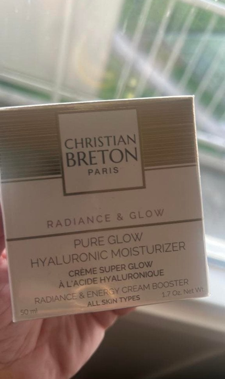 New- Christian Breton Pure Glow Hyaluronic Mousturizer /50 m, Verzenden, Nieuw, Gehele gezicht