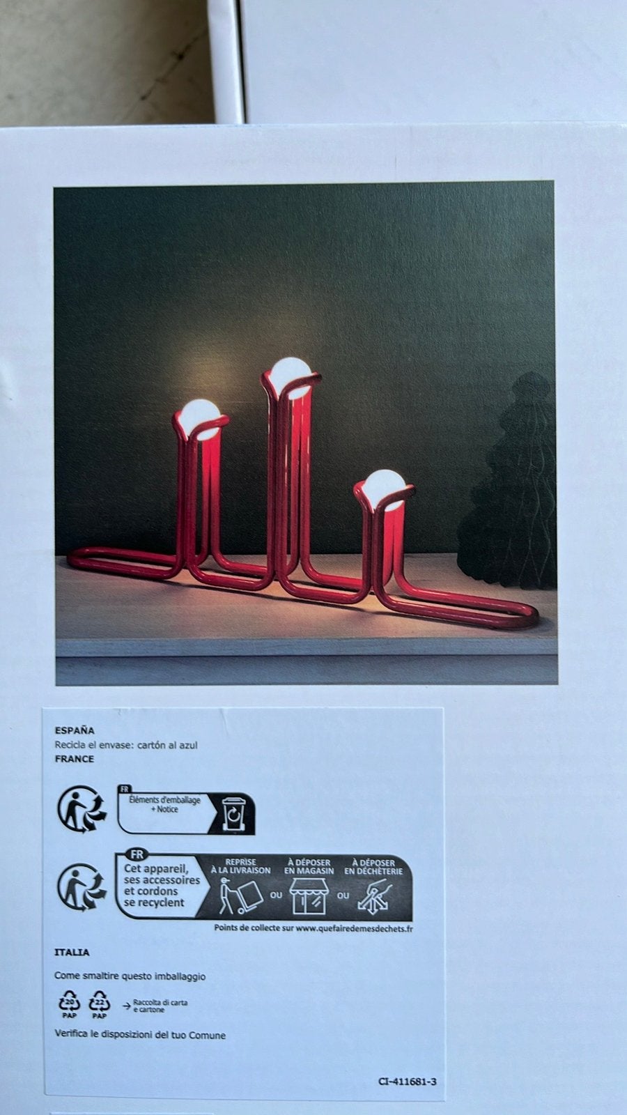 IKEA STRÅLA Kandelaar Gustaf Westman 2025, Nieuw, Ophalen of Verzenden, Rood, IKEA