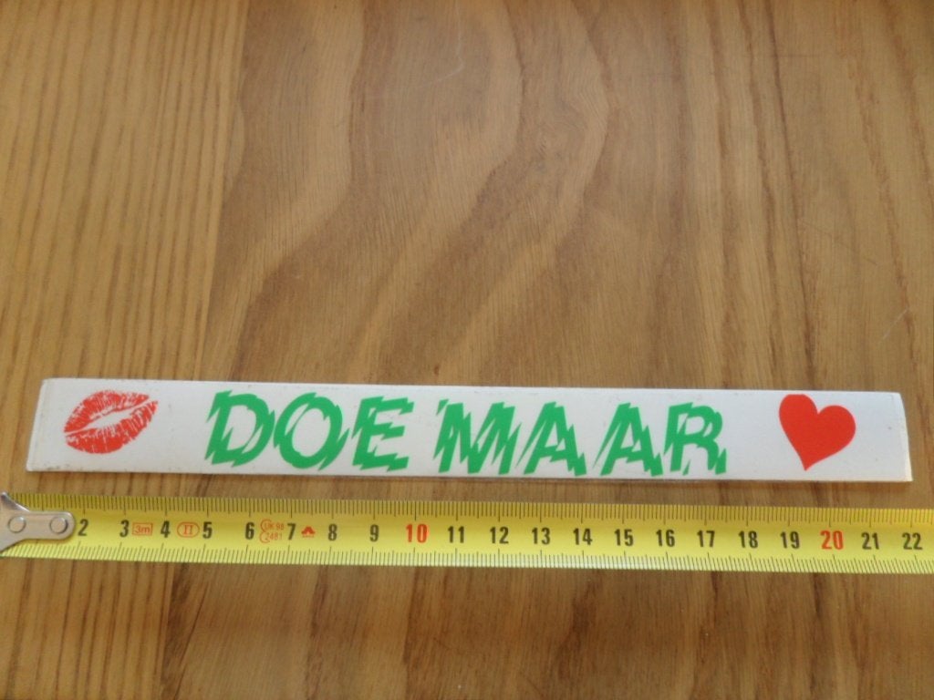 sticker Transparant  DOE MAAR     XXF001 *, Verzamelen, Ophalen of Verzenden, Zo goed als nieuw