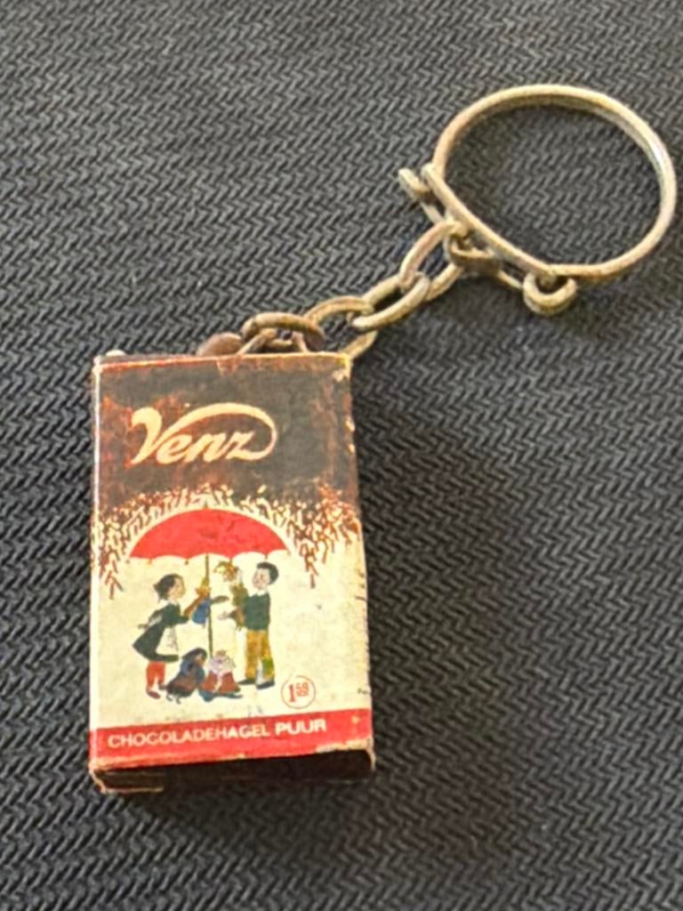 Vintage Venz hagelslag sleutelhanger – 1960 – retro reclame, Verzamelen, Sleutelhangers, Zo goed als nieuw, Merk, Verzenden