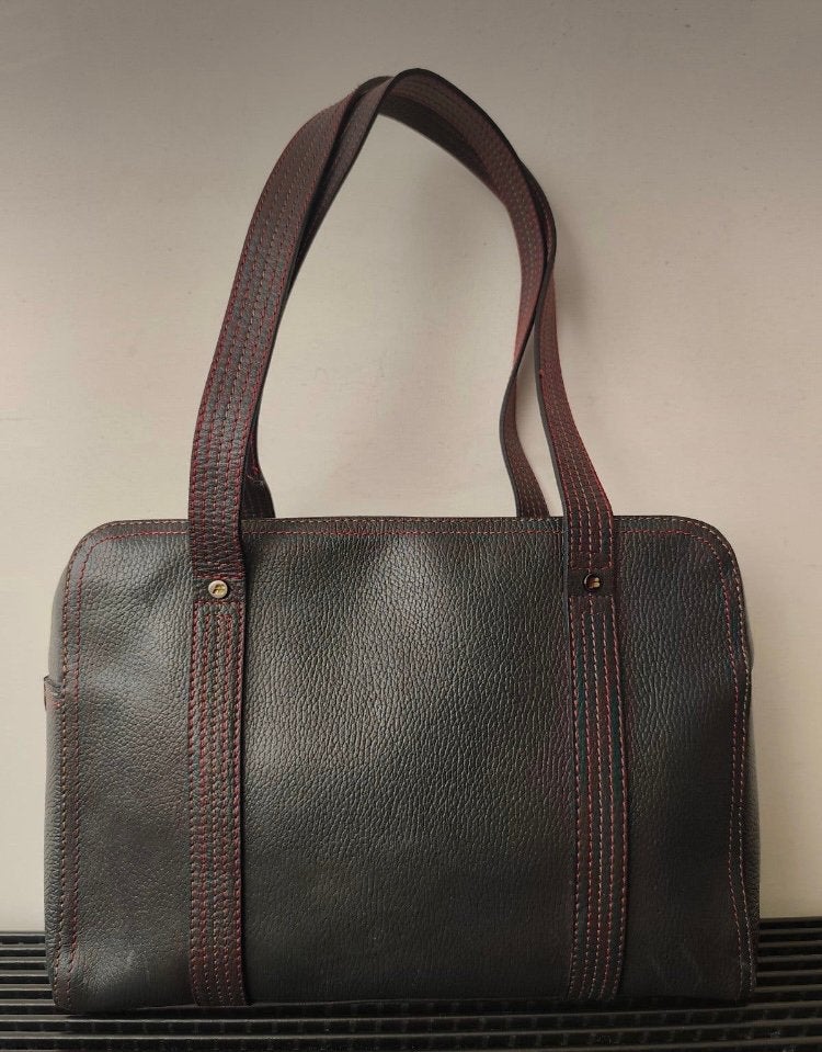 Leren tas - stewardessentas, Overige merken, Zwart, Ophalen of Verzenden, Zo goed als nieuw