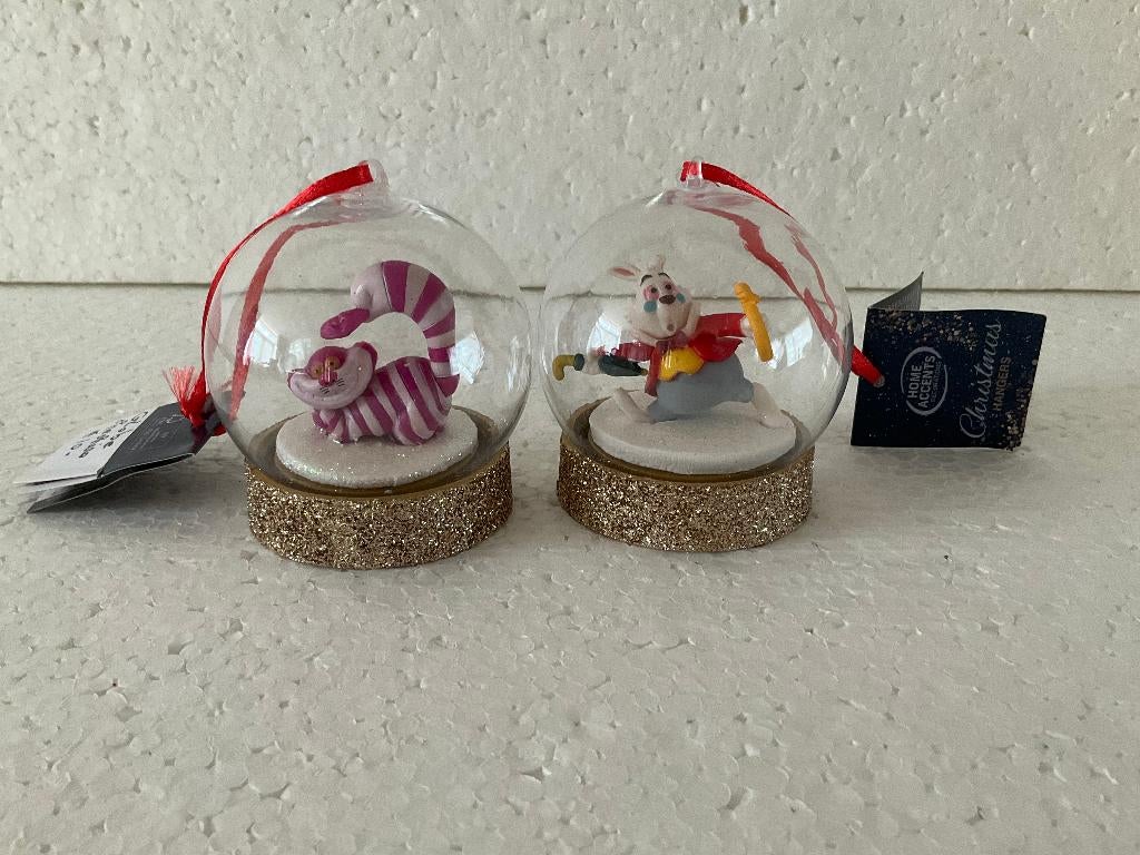 Disney Alice in wonderland - globe - kerstbal, Ophalen of Verzenden, Overige figuren, Zo goed als nieuw, Beeldje of Figuurtje
