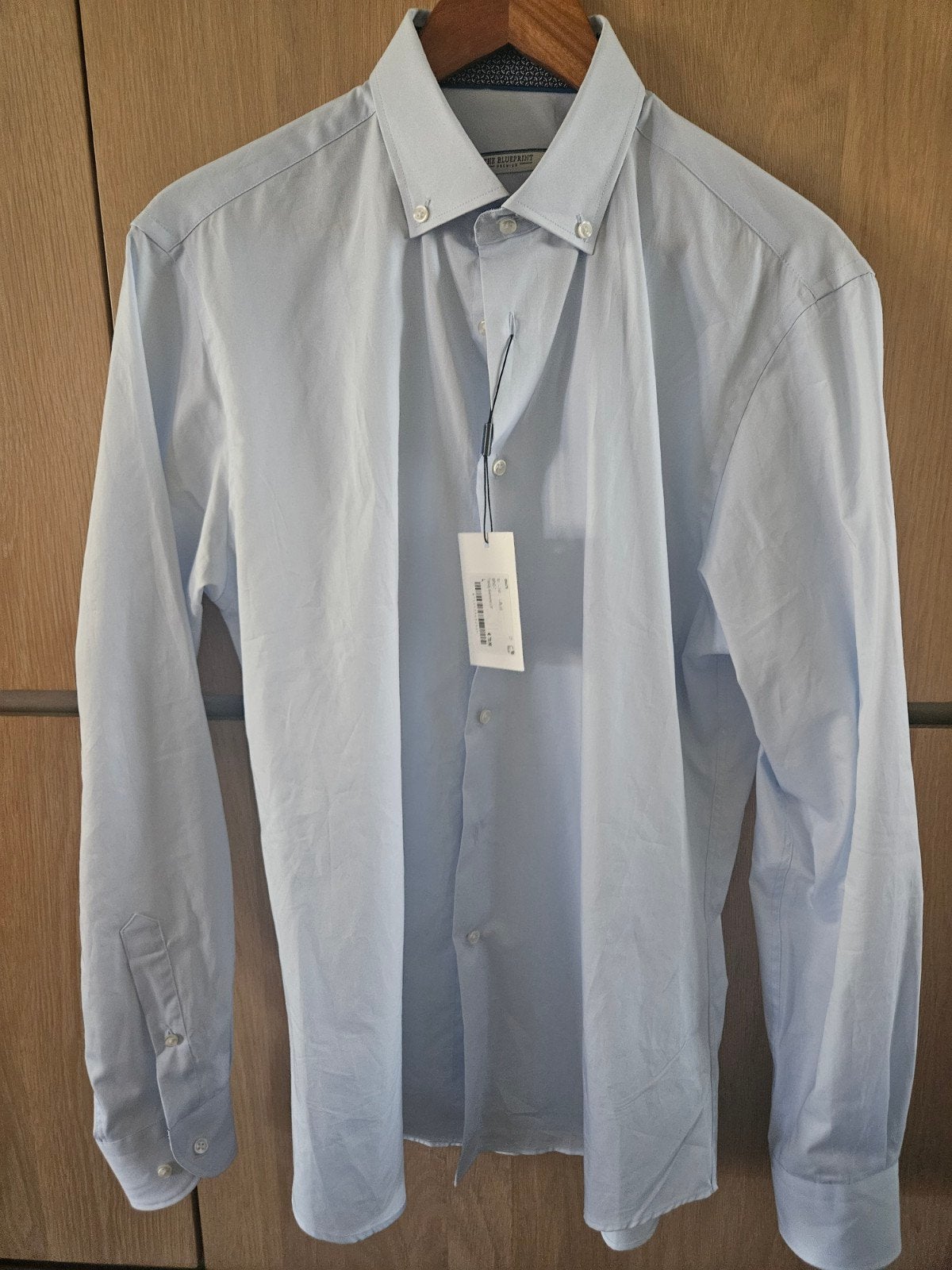 3x overhemd: The Blueprint, Campbell en Bartlett maat L, Ophalen of Verzenden, Zo goed als nieuw, Blauw, Halswijdte 41/42 (L)