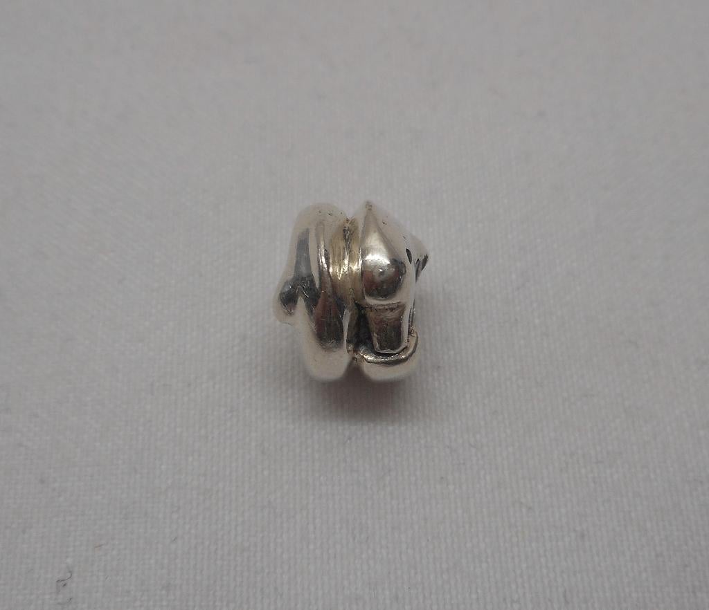 Zilveren bedel dolfijnen nr.1512, Sieraden, Tassen en Uiterlijk, Bedels, Overige merken, Verzenden, Zo goed als nieuw, 1 bedel