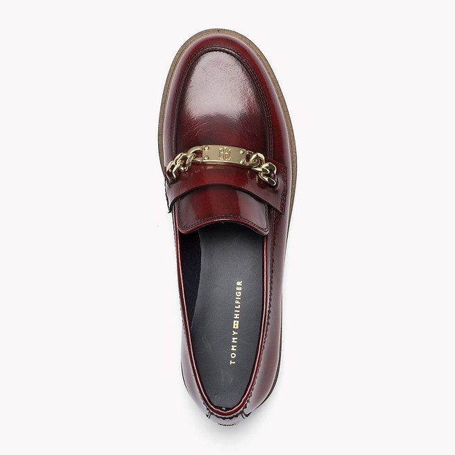 Tommy Hilfiger rode leren mocassin instapper schoen maat 39, Instappers, Nieuw, Ophalen of Verzenden, Rood