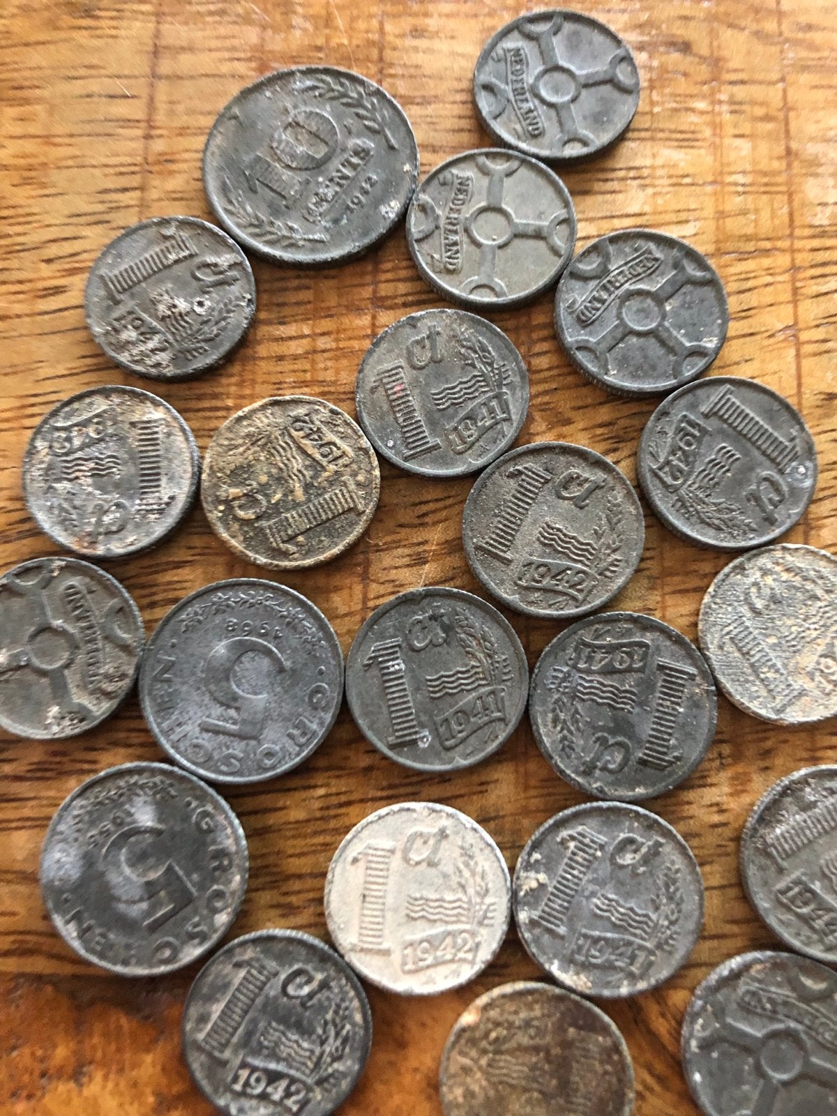 Oude oorlogs Nederlandse munten - div  jaartallen en waardes, Postzegels en Munten, Ophalen of Verzenden, Koningin Wilhelmina