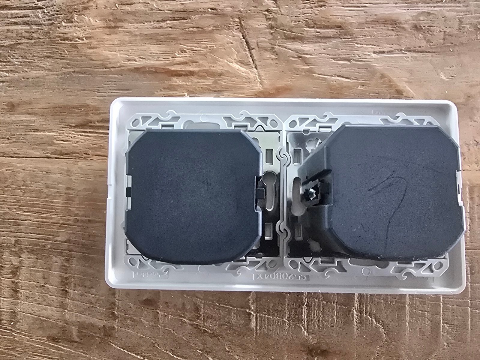 Dubbele dimmer voor inbouw - Wit