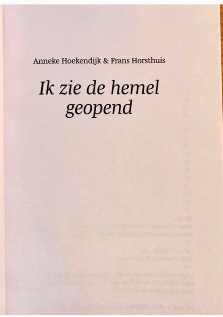 Ik zie de hemel geopend - Frans Horsthuis, Ophalen of Verzenden, Nieuw