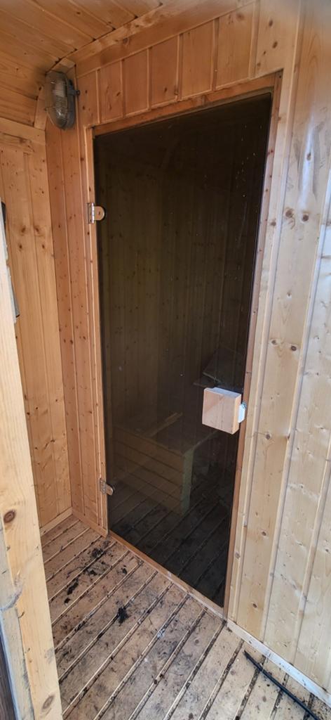 Sauna deur 175 x 66cm, 9 mm dik bruin, Ophalen, Nieuw, Onderdelen