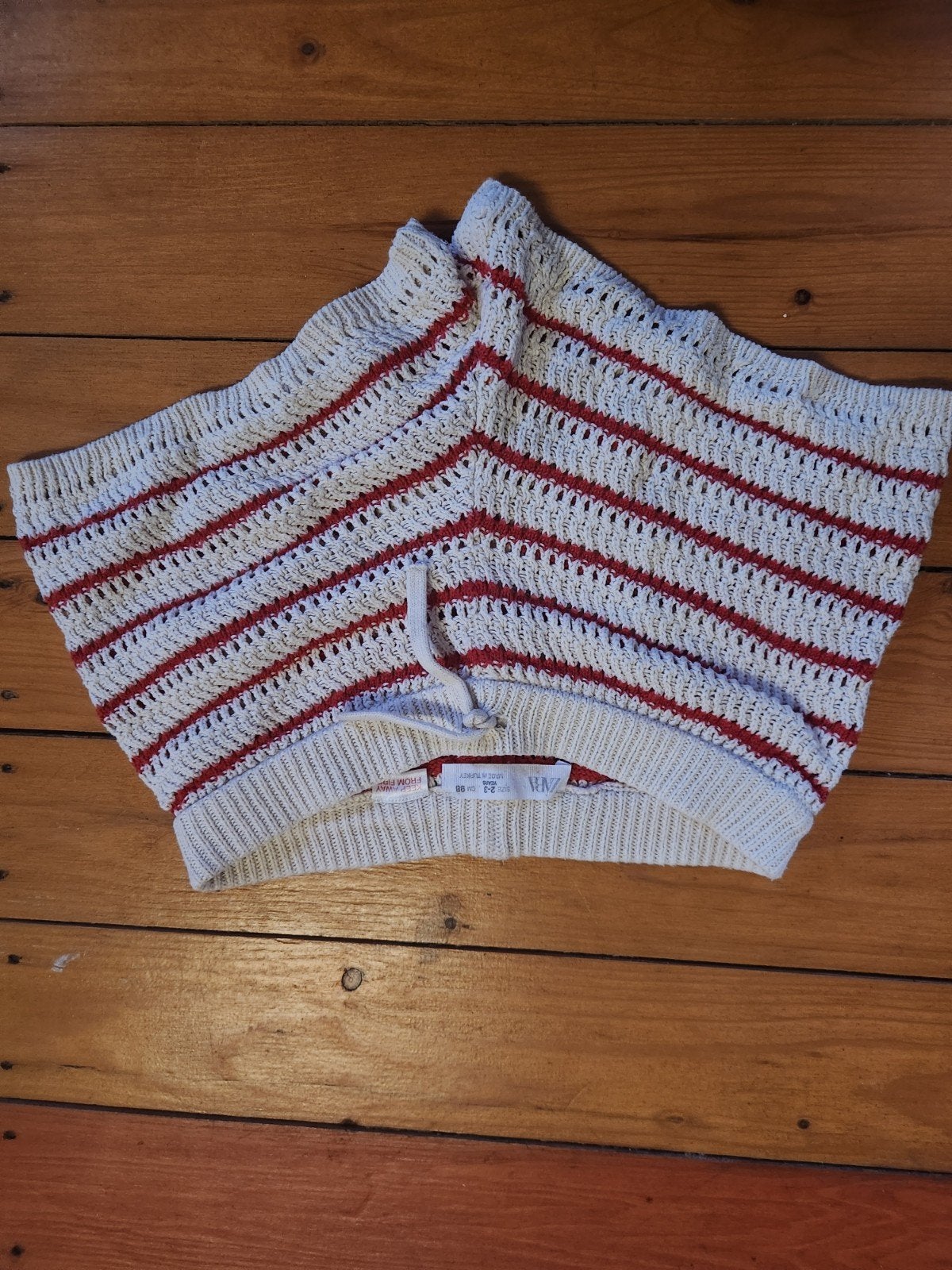 Zara gehaakte short met strepen, maat 98 (2-3 jaar), Meisje, Ophalen of Verzenden, Zara, Overige typen