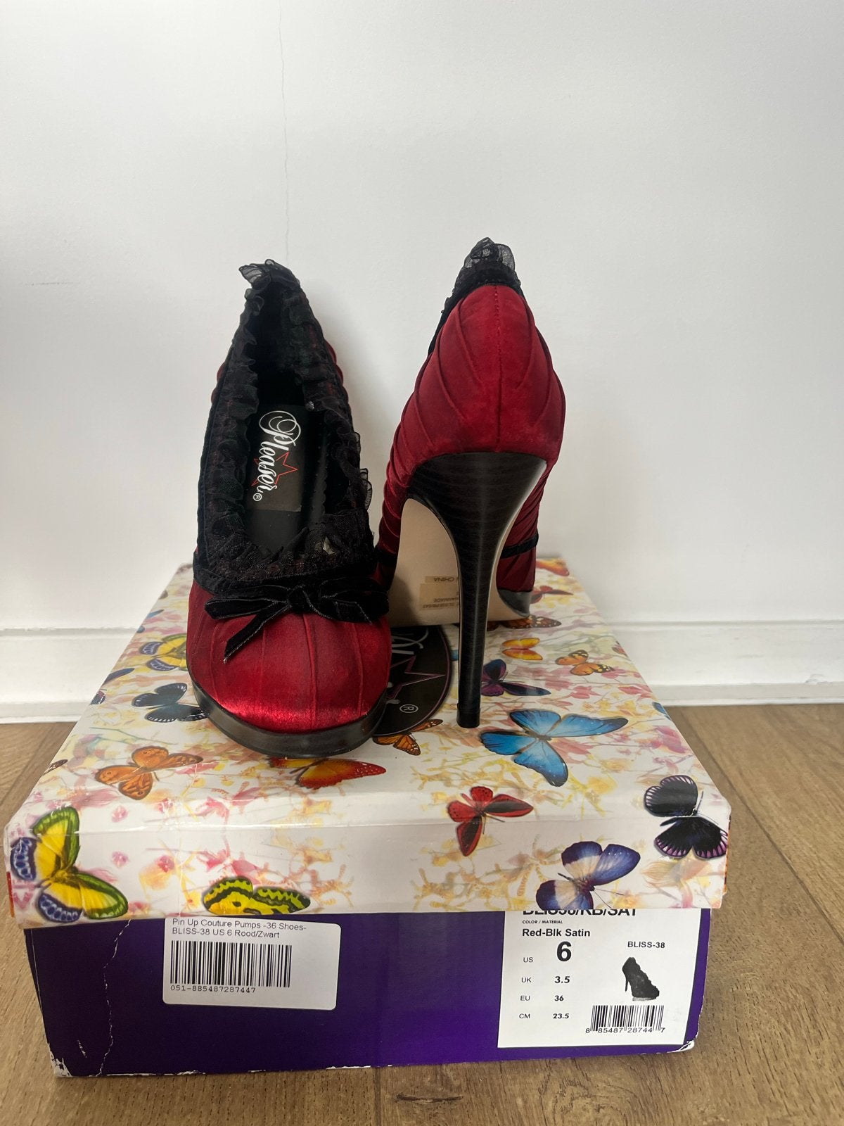 Pleaser couture pumps  Hakken Maat 36 - Nieuw en Ongebruikt, Kleding | Dames, Ophalen of Verzenden, Nieuw, Rood, Pumps