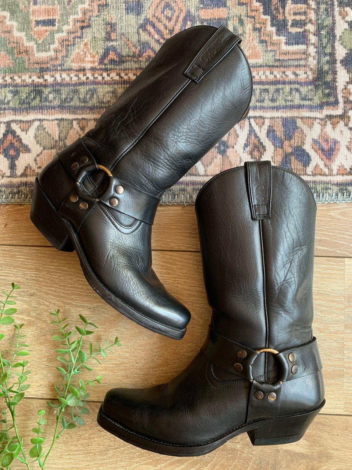 Sancho bikerboots 40 western boots bohemian laarzen, Hoge laarzen, -, Zwart, -