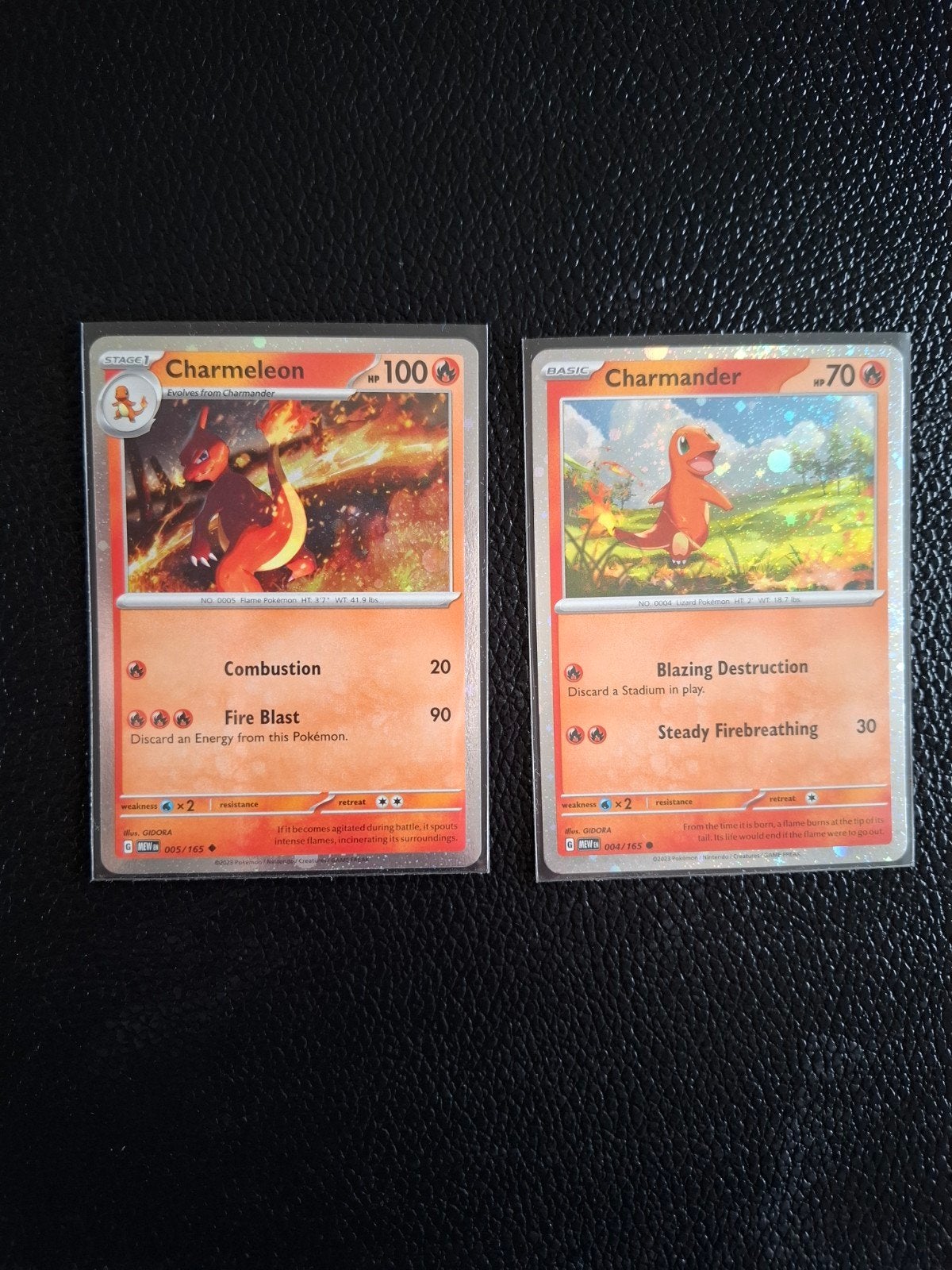 Pokémon Kaarten: Charmeleon en Charmander, Ophalen of Verzenden, Zo goed als nieuw, Meerdere kaarten