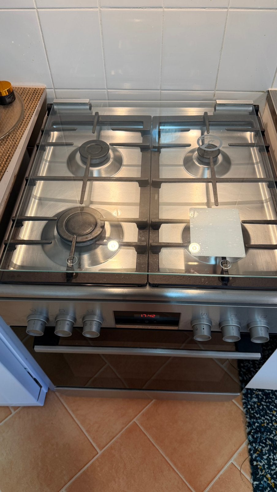 Bosch HXR390E50N Serie 4 – Gasfornuis met elektrische oven, Ophalen, Grill, 4 kookzones, Zo goed als nieuw