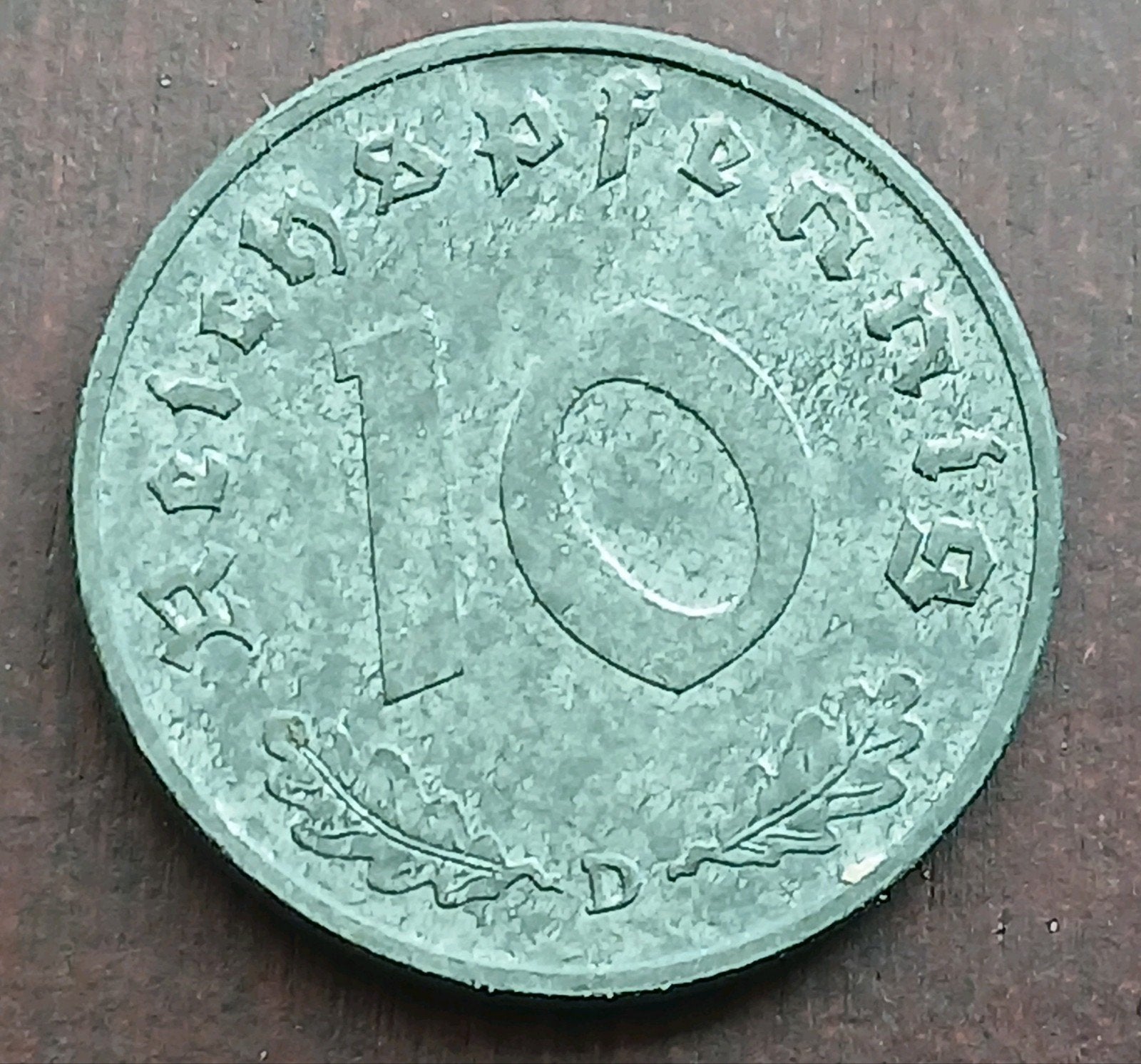 Nazi Duitsland 10 Reichspfennig 1940D WW2 Munt WO2 Swastika, Ophalen of Verzenden, Duitsland