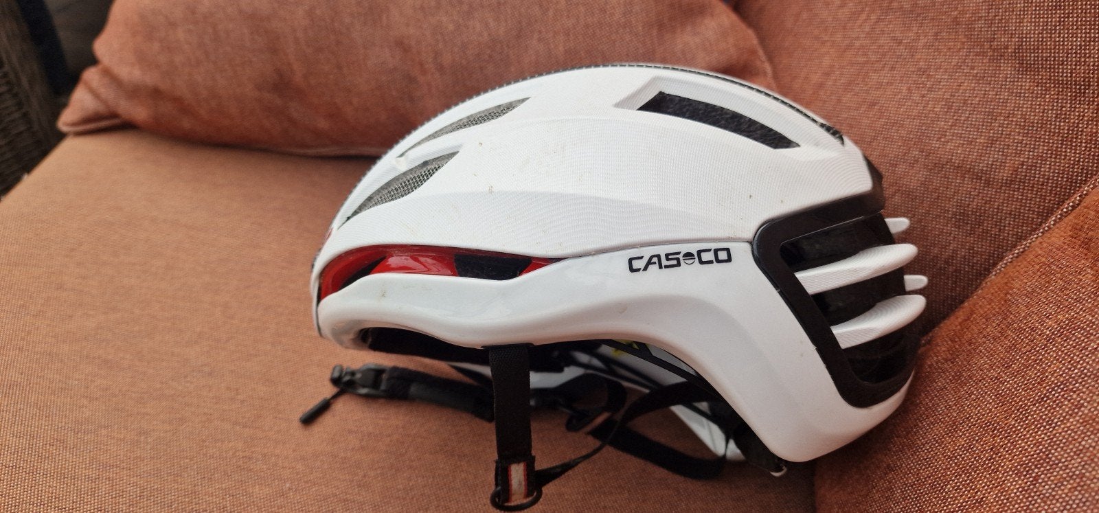 Casco fietshelm - Wit - Zo goed als nieuw, Ophalen, Overige maten, Zo goed als nieuw, Casco