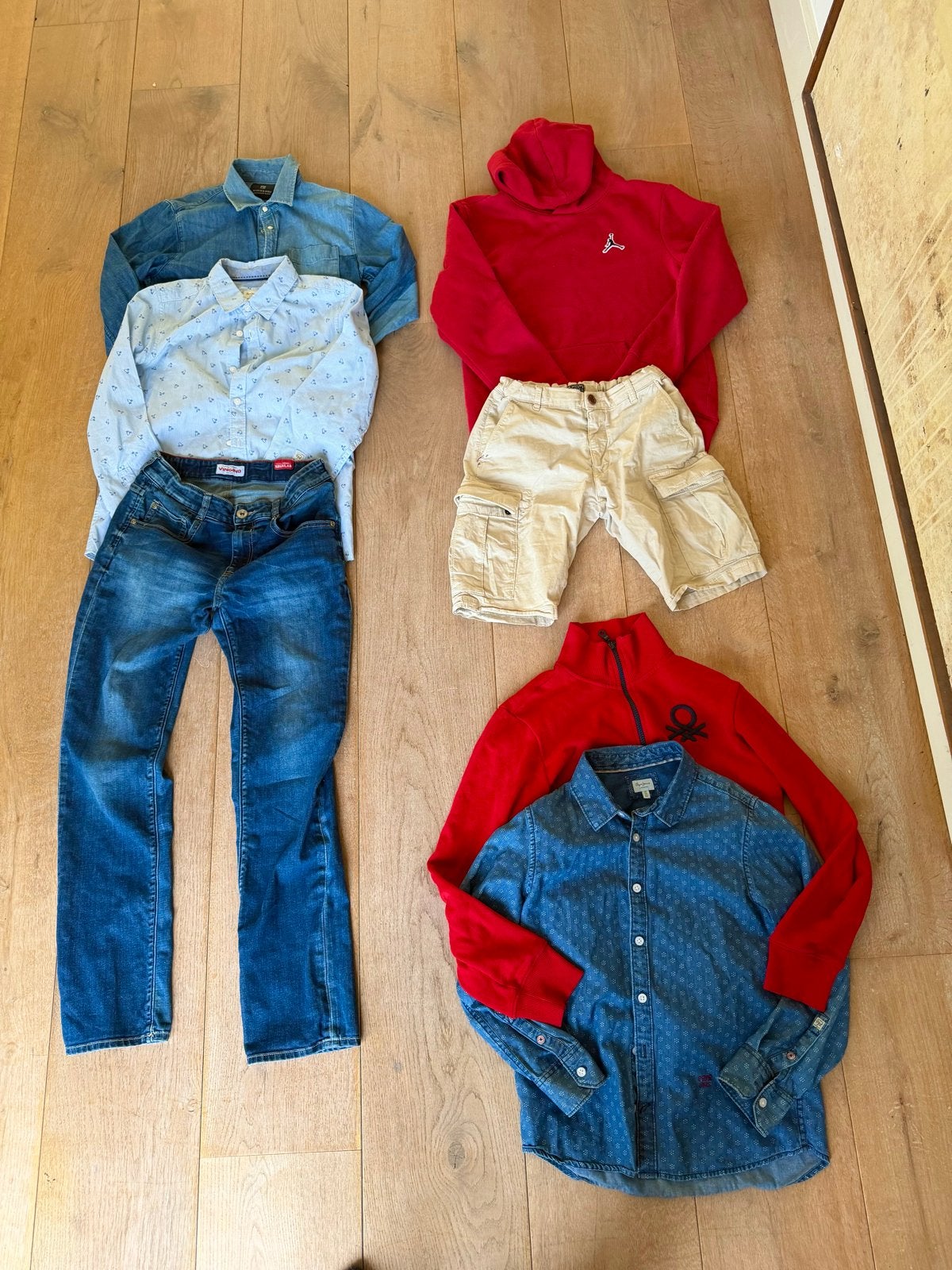 Merkkleding jongens 152 - River Woods Nike Jordan Pepe Jeans, Ophalen, Zo goed als nieuw, Jongen, Setje