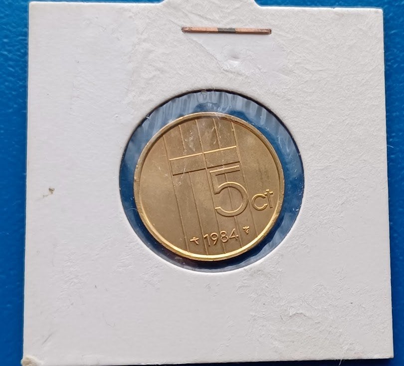 Nederland 5 cent 1984 - Beatrix UNC, Postzegels en Munten, Verzenden, Koningin Beatrix, 5 cent, Losse munt