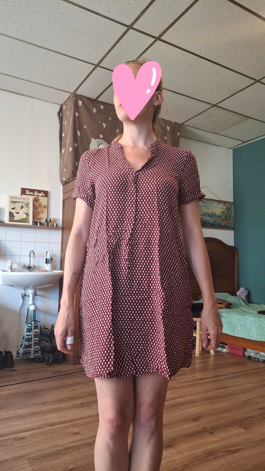 H&M jurk met stippenpatroon maat S 36, H&M, Meerkleurig, Ophalen of Verzenden, Zo goed als nieuw