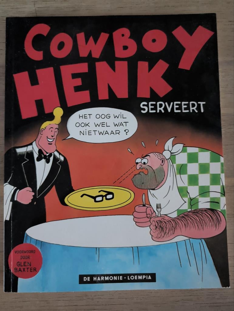 Cowboy Henk - serveert, Gelezen, Eén stripboek, Kamagurka en Herr Seele, Ophalen of Verzenden