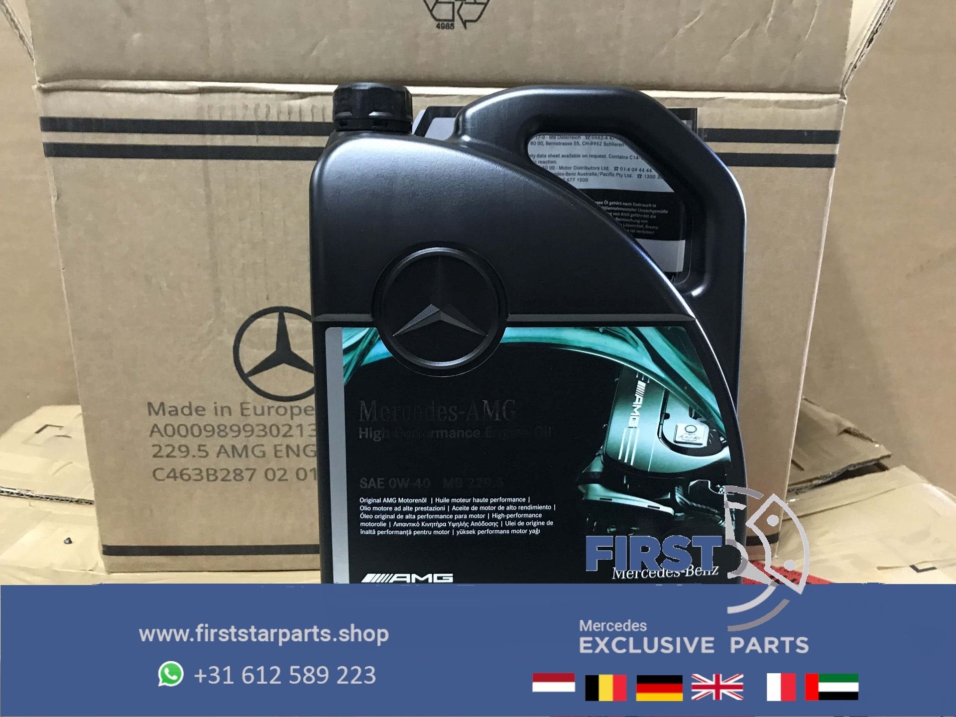 A000989930213 MERCEDES AMG 0W40 MOTOROLIE 5L ORIGINEEL 45 43, Auto diversen, Ophalen of Verzenden, -, -, -