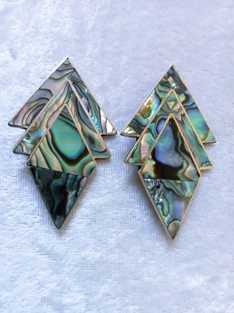 2 Mooie Broches met Zee Opaal - Abelone, Sieraden, Tassen en Uiterlijk, Antieke sieraden, Verzenden, Overige materialen, Broche