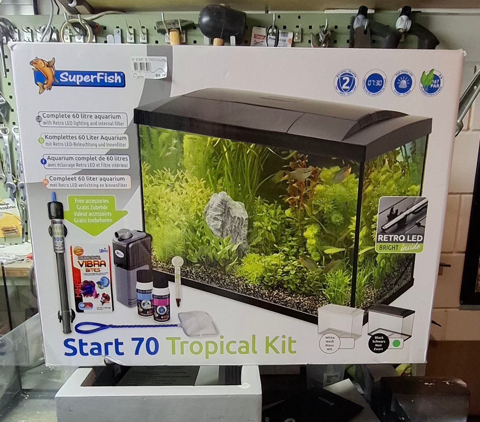 Superfish aquarium. Zwart, volume 70 liter., Ophalen, Gebruikt, Leeg aquarium, Superfish