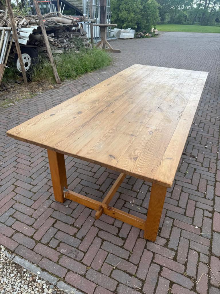 Grenen eettafel/ kloostertafel, Huis en Inrichting, Tafels | Eettafels, Ophalen, Gebruikt, 200 cm of meer, 50 tot 100 cm