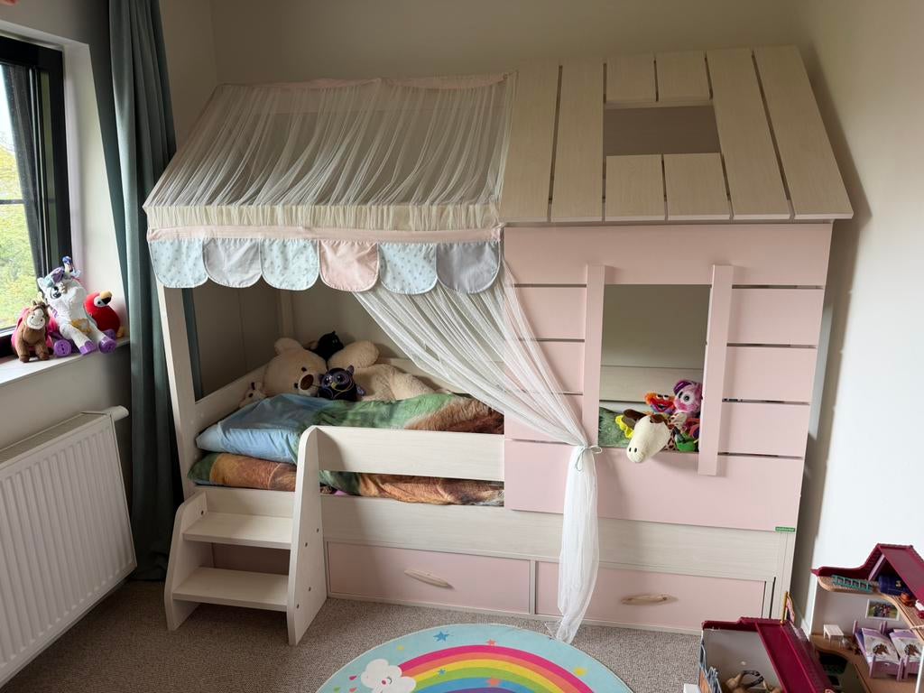 Bedhuisje, Ophalen, 85 tot 100 cm, Zo goed als nieuw, Matras