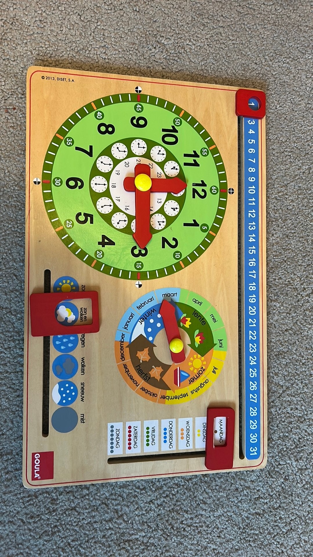 Goula Houten Tijd, Maand en Seizoen Plank Educatief, Ophalen, Gebruikt, Ontdekken