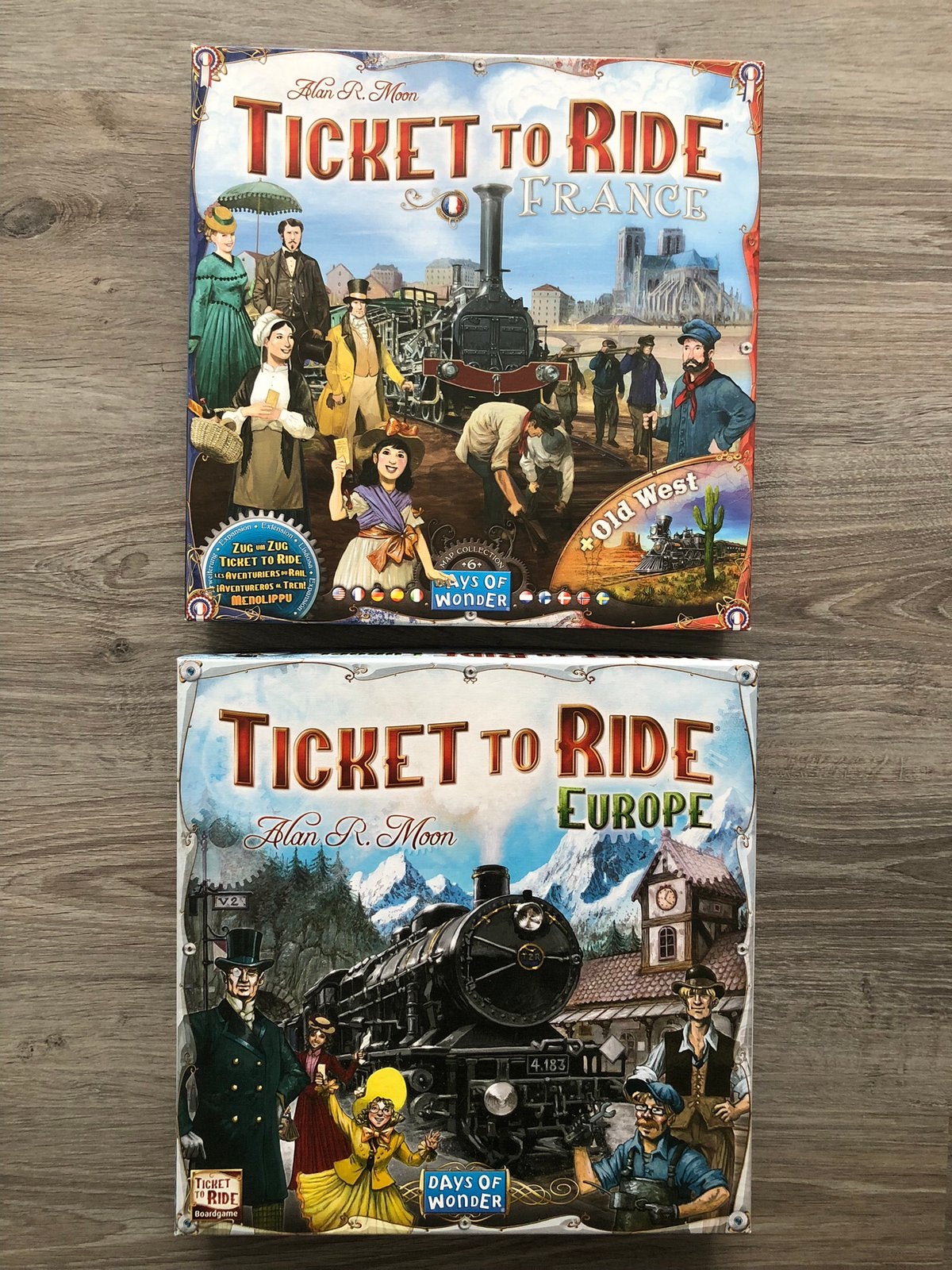 Ticket to Ride Europe en Ticket to Ride France & Old West, Hobby en Vrije tijd, Gezelschapsspellen | Bordspellen, Ophalen of Verzenden