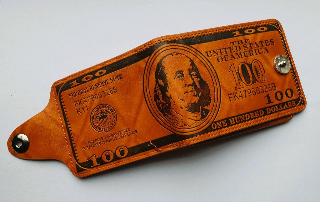 heren portemonnee met 100 dollar biljet design € 5,00 op=op, Overige merken, Nieuw, Oranje, Ophalen of Verzenden