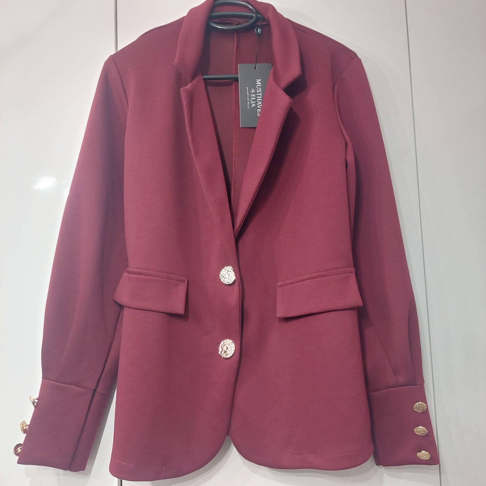 nieuw colbertjasje bordeaux maat s nieuw met kaartje, Ophalen of Verzenden