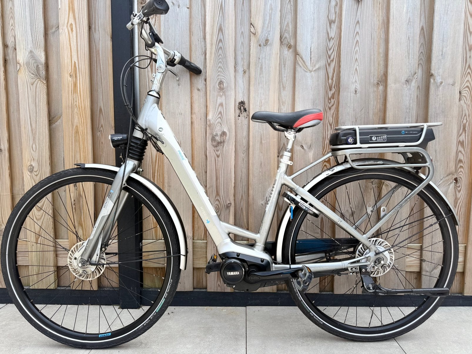 Giant prime Elektrischse Fiets Yamaha M. Motor 400wh Accu, Gebruikt, Minder dan 47 cm, 50 km per accu of meer, Giant