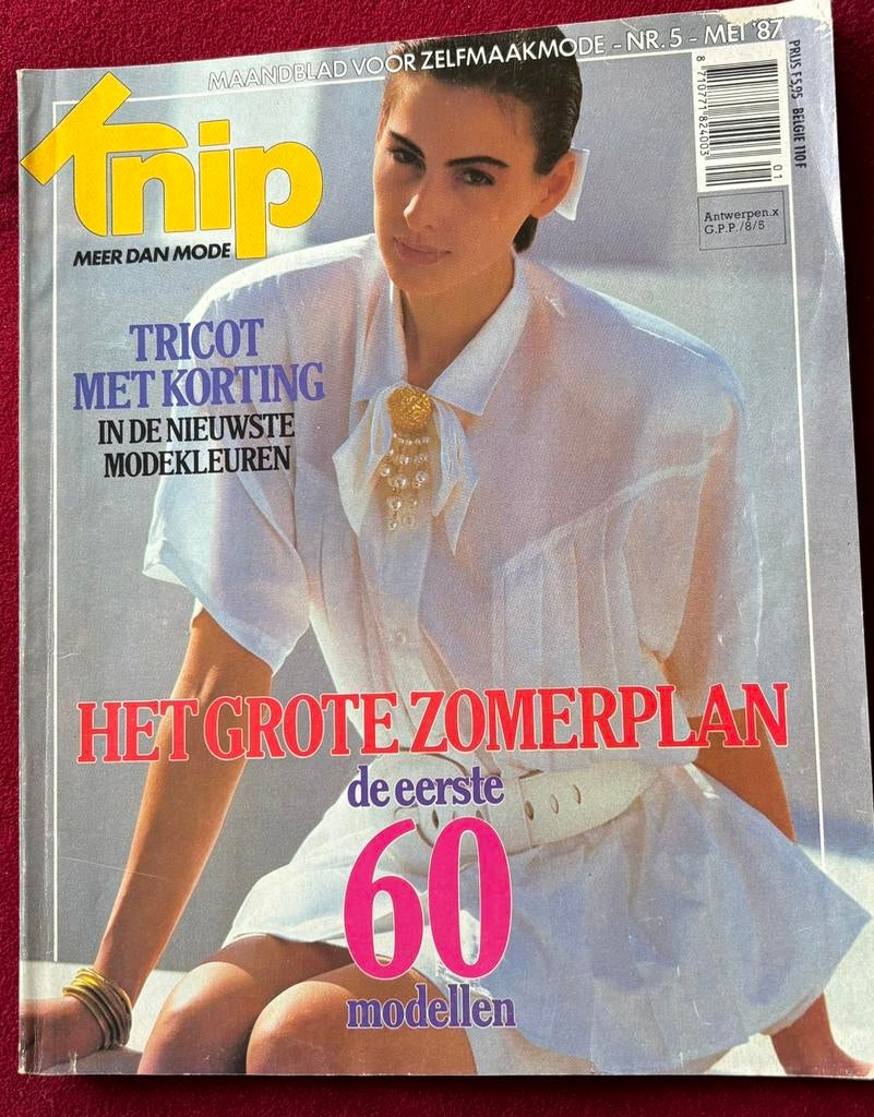 KNIP maandblad voor zelfmaakmode, mei 87, Hobby en Vrije tijd, Kledingpatronen, Overige typen, Verzenden, Vrouw, Zo goed als nieuw