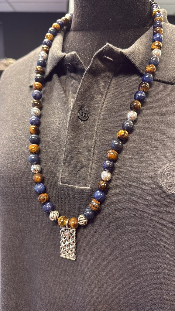 BUDDHA TO BUDDHA KETTING 188 SPIRIT BEAD MIX BLAUW € 649,00, Ophalen of Verzenden, Nieuw, Blauw, Zilver