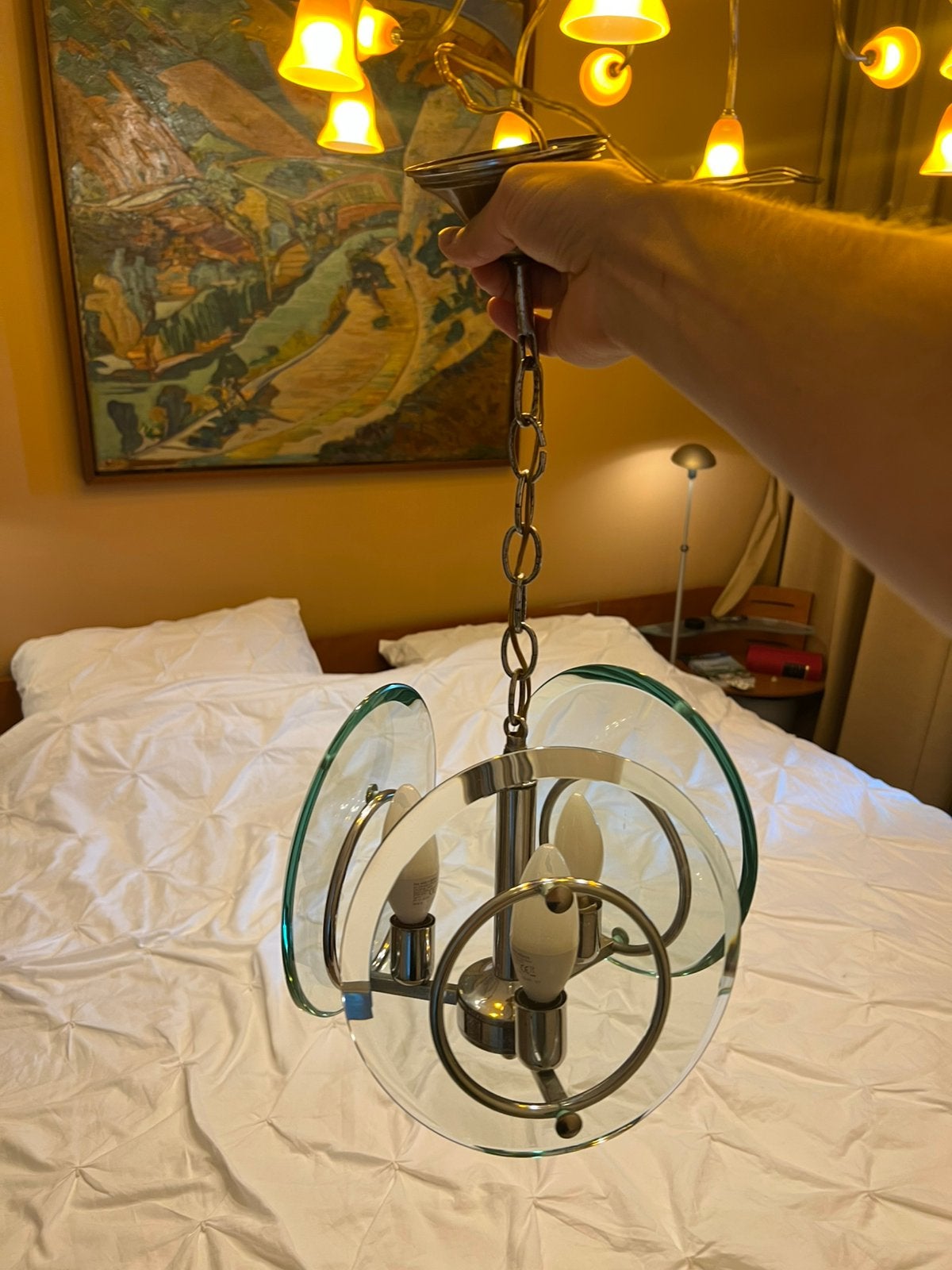 Murano vintage Italiaanse hanglamp 1970, Ophalen