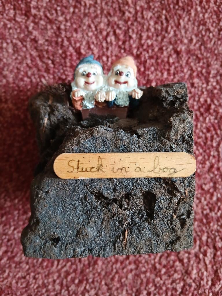 Twee kabouters 'Stuck in a bog' decoratie (Ierland), Ophalen of Verzenden