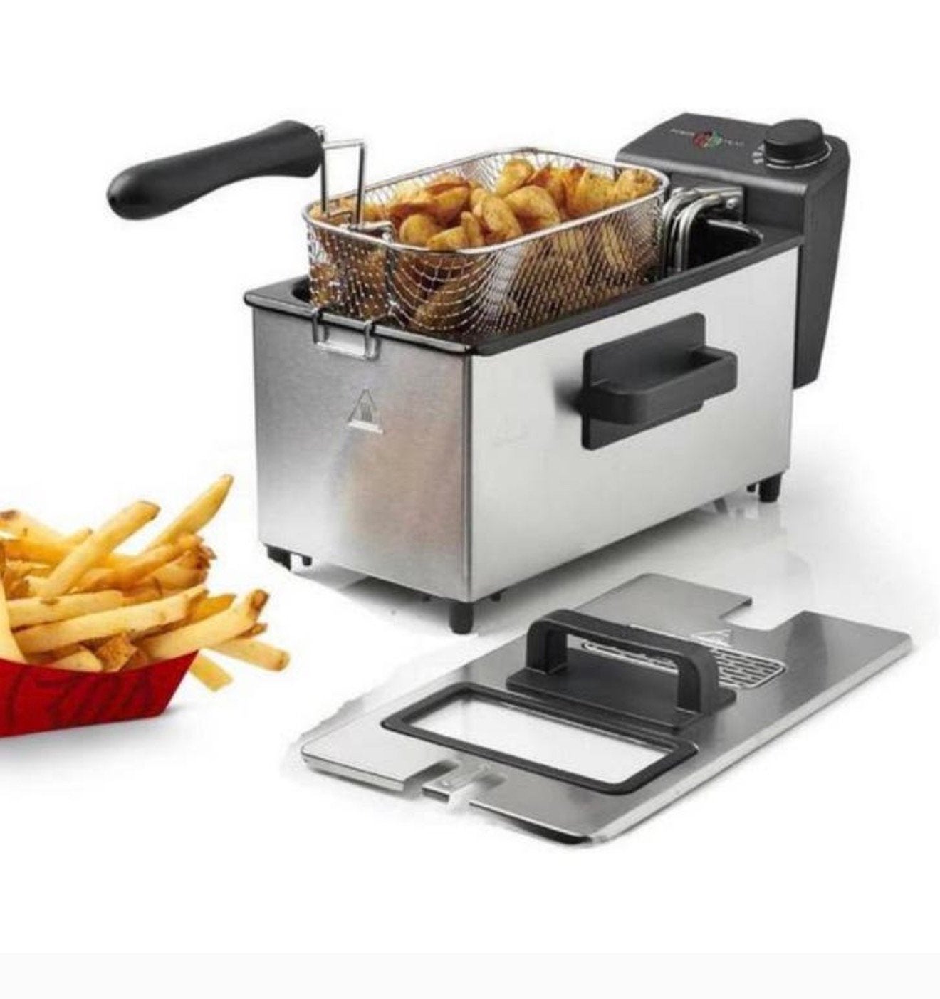 Cheffinger Frietpan 3L– 2000W – Kijkvenster & Frituurmand, Uitneembare binnenpan, Nieuw, 3 tot 4 liter, Ophalen of Verzenden