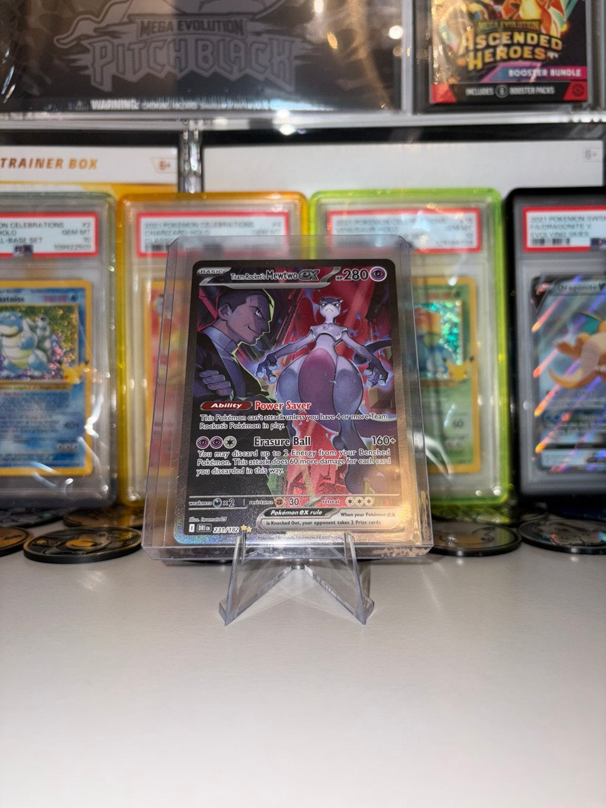 Team Rocket Mewtwo - DESTINED RIVALS - DRI 231, Ophalen of Verzenden, Zo goed als nieuw, Losse kaart