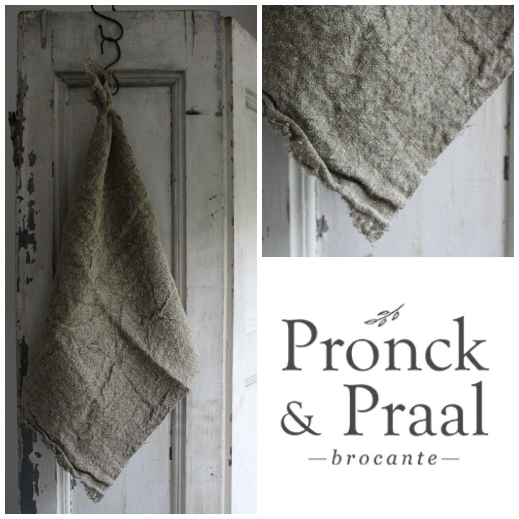Stoere shabby linnen doek onbedrukt 45 x 45 *Pronck & Praal*, Huis en Inrichting, Woonaccessoires | Overige, Ophalen of Verzenden