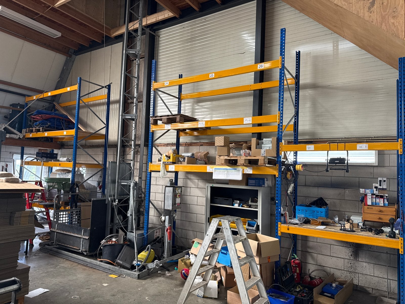 Complete zware magazijnstelling met houten platen, Ophalen of Verzenden